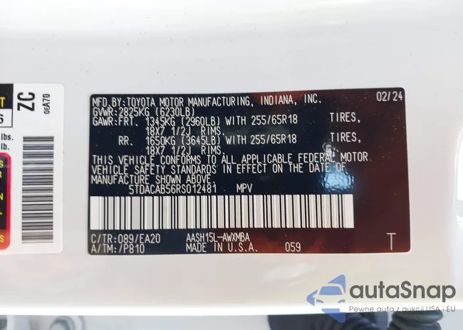 5TDACAB56RS012481: 42967766