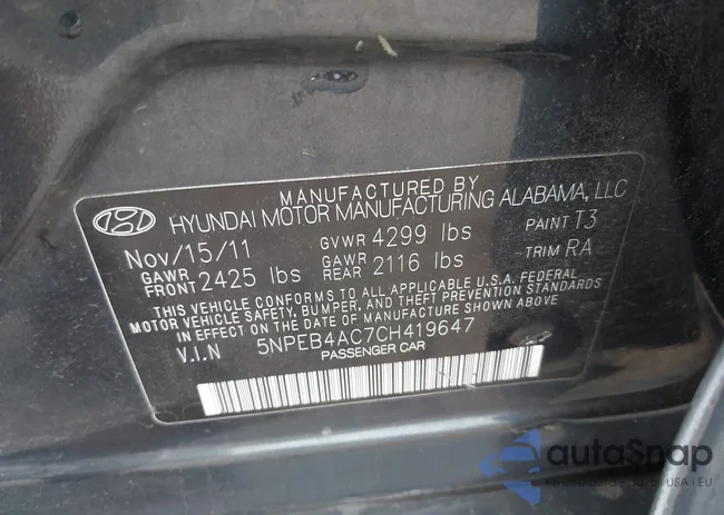 5NPEB4AC7CH419647: 42967799