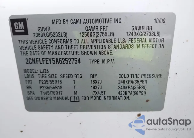 2CNFLFEY5A6252754: 42967800