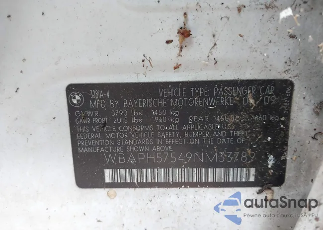 WBAPH57549NM33789: 42967860