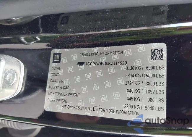 1GCPWDED0KZ114529: 42967143