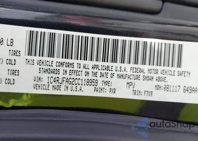 1C4RJFAG2CC118959: 42967255