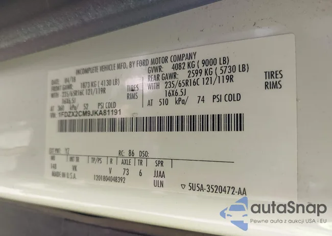 1FDZX2CM9JKA81191: 42968603