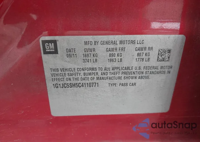 1G1JC5SH5C4110771: 42968709