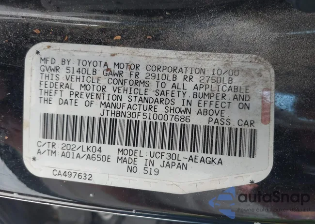 JTHBN30F510007686: 42968722