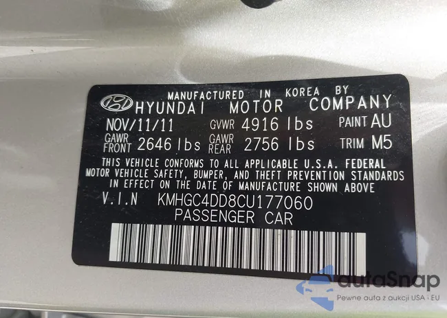 KMHGC4DD8CU177060: 42968766