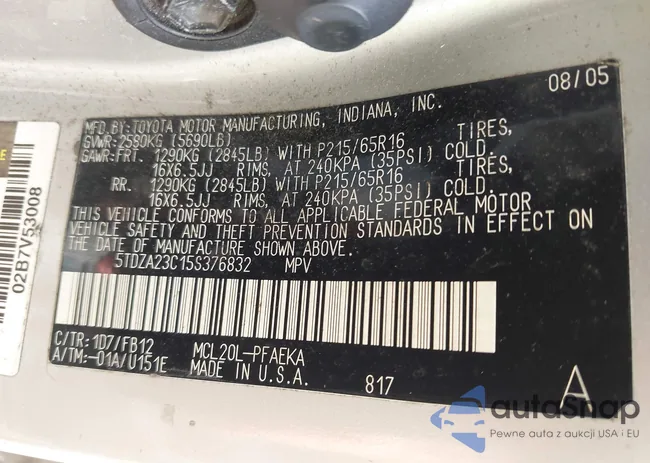 5TDZA23C15S376832: 42968845