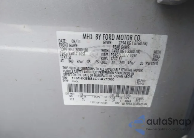 1FMHK8B84CGA21360: 42968877