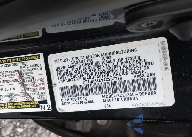 2T1BR32E94C237770: 42968891