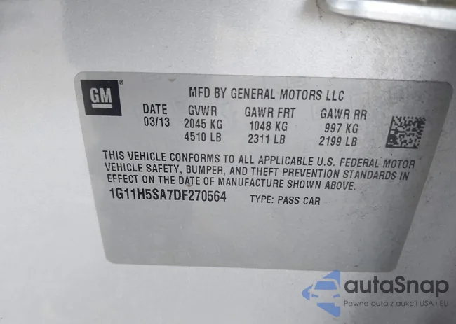 1G11H5SA7DF270564: 42968022