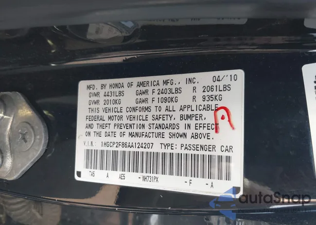 1HGCP2F86AA124207: 42968033