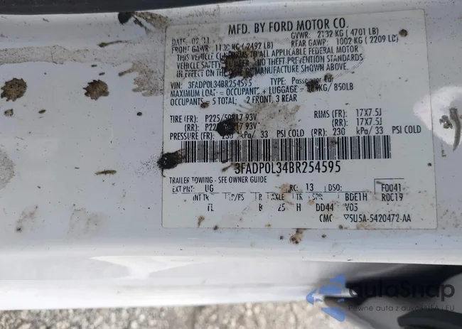 3FADP0L34BR254595: 42968135