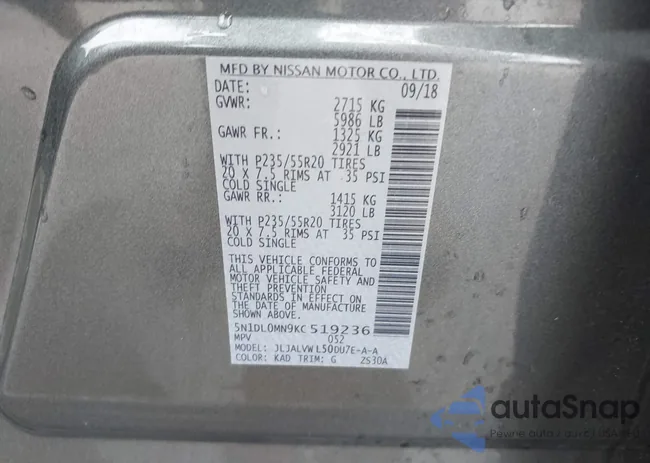 5N1DL0MN9KC519236: 42968359