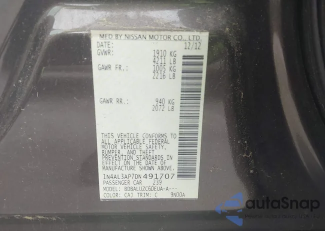 1N4AL3AP7DN491707: 42969595