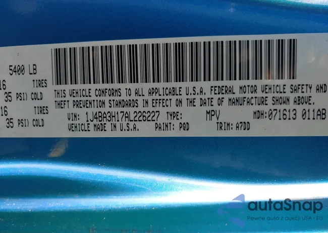 1J4BA3H17AL226227: 42969615