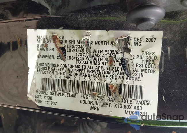 4A4MN21S58E037941: 42969727