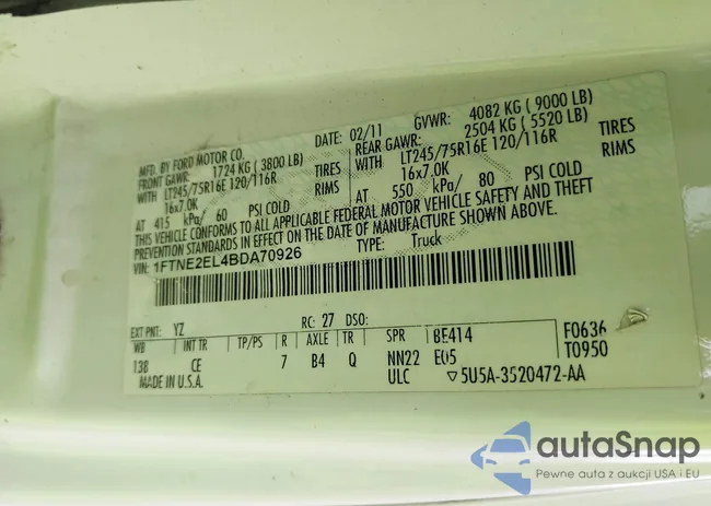 1FTNE2EL4BDA70926: 42969770