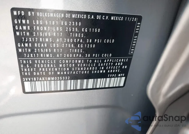 3VV1B7AX1MM035332: 42969859