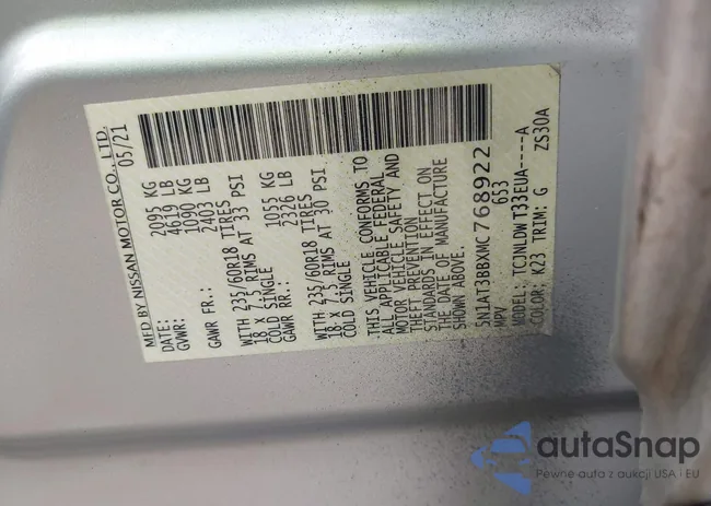 5N1AT3BBXMC768922: 42969875