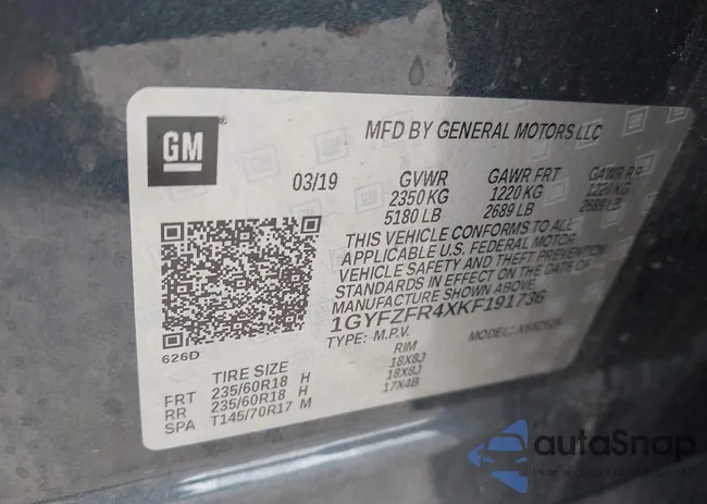 1GYFZFR4XKF191736: 42969905