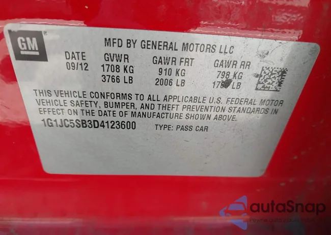 1G1JC5SB3D4123600: 42969167