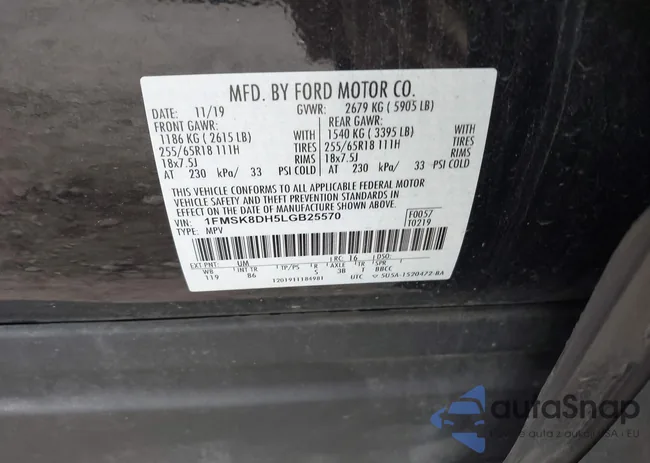 1FMSK8DH5LGB25570: 42969208