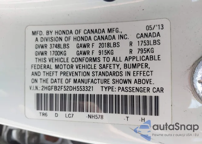 2HGFB2F52DH553321: 42969264