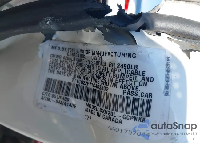 2T1CG22P71C483802: 42969279