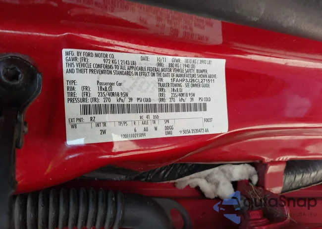 1FAHP3J26CL271511: 42970461