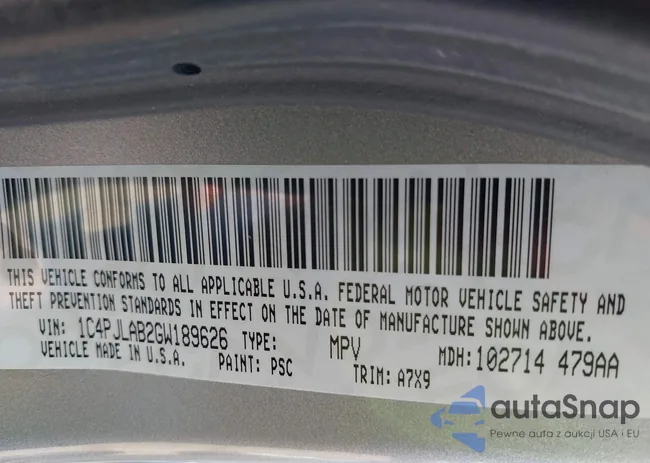 1C4PJLAB2GW189626: 42970463