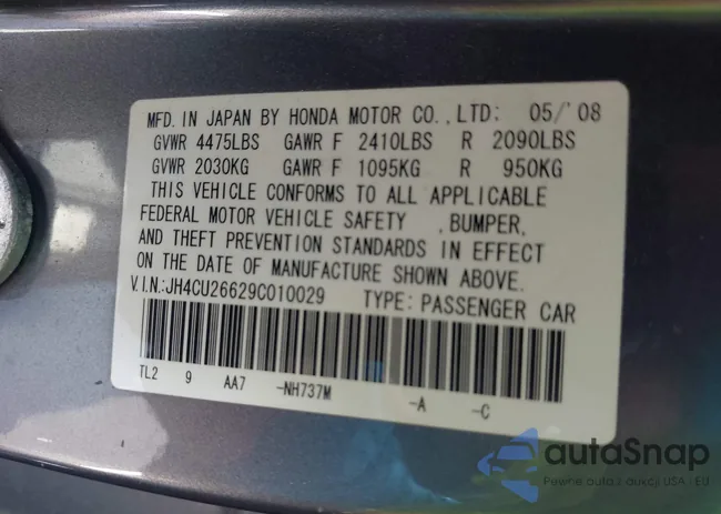 JH4CU26629C010029: 42970578