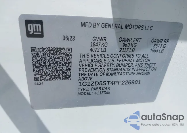 1G1ZD5ST4PF226901: 42970622