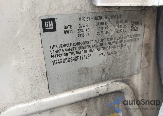 1G4GD5G39CF174226: 42970679