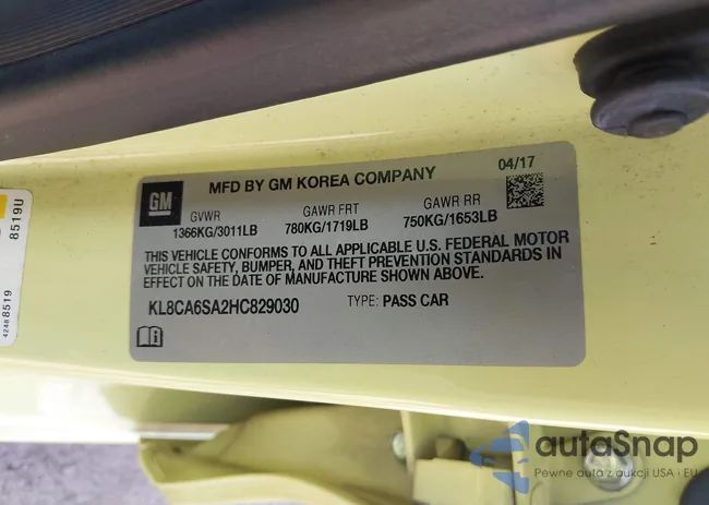 KL8CA6SA2HC829030: 42970815