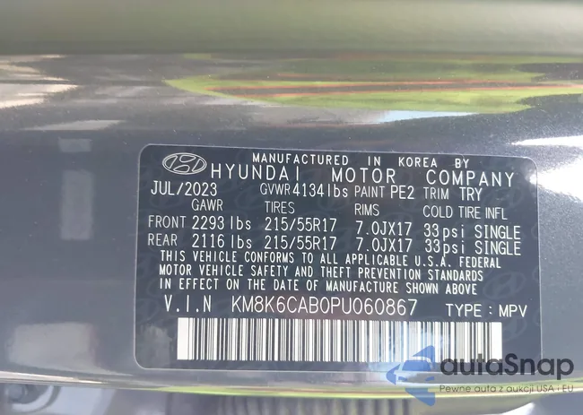 KM8K6CAB0PU060867: 42970909