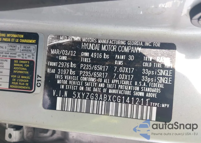 5XYZG3ABXCG141211: 42970951