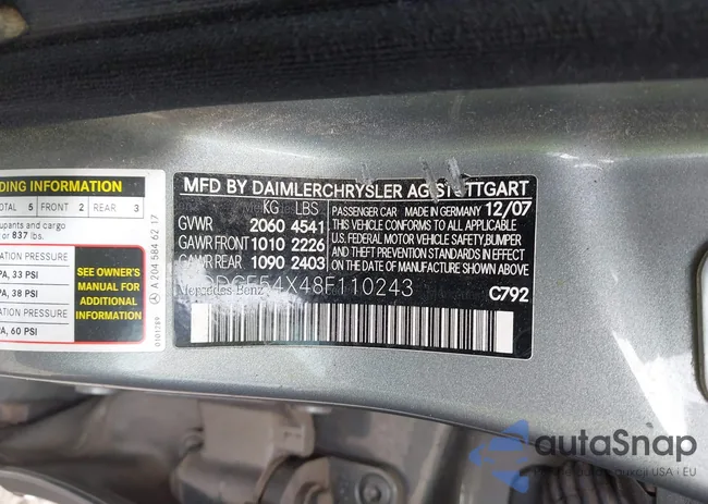 WDDGF54X48F110243: 42971490