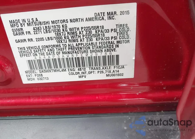 4A4AP3AW8FE029786: 42971497