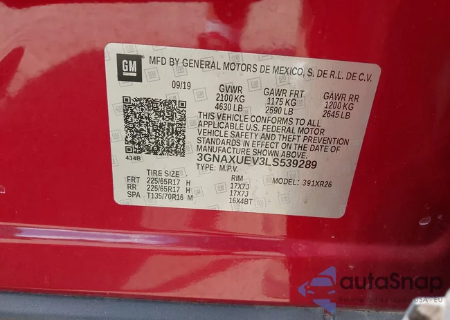 3GNAXUEV3LS539289: 42971561