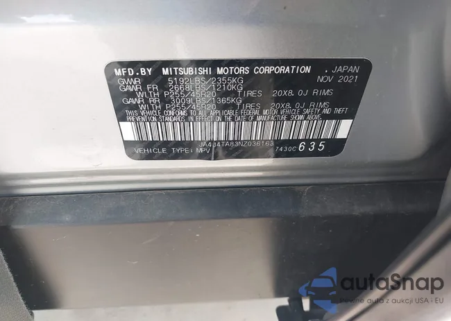 JA4J4TA83NZ036163: 42971601