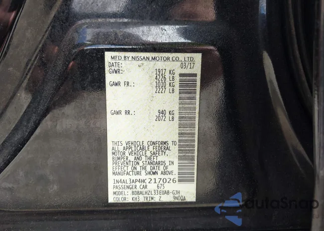 1N4AL3AP4HC217026: 42971669