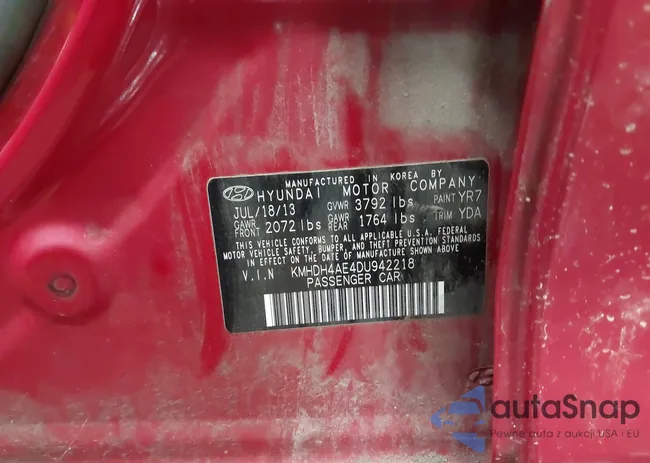 KMHDH4AE4DU942218: 42971684