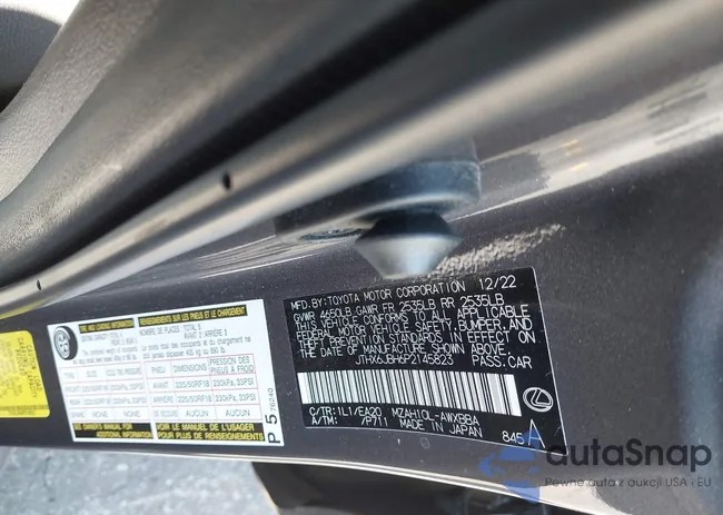 JTHX6JBH6P2145823: 42971762