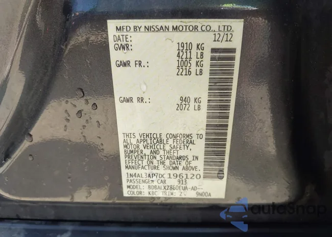 1N4AL3AP7DC196120: 42971815