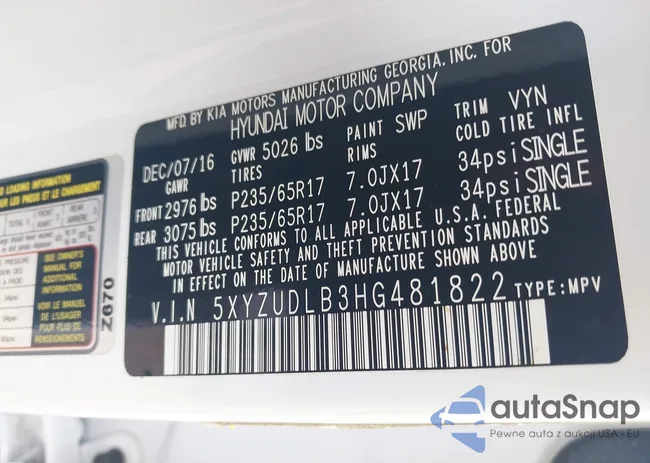 5XYZUDLB3HG481822: 42971012