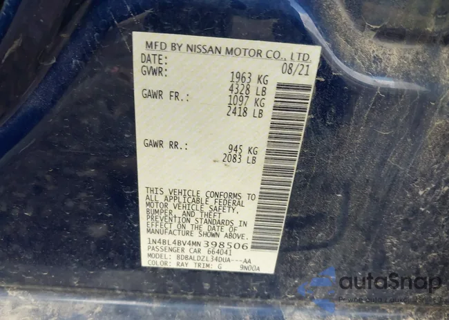 1N4BL4BV4MN398506: 42971053