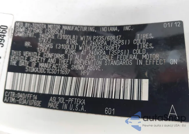 5TDKA3DC1CS011697: 42971284