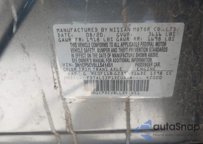 3N1CP5CV8LL541451: 42972489