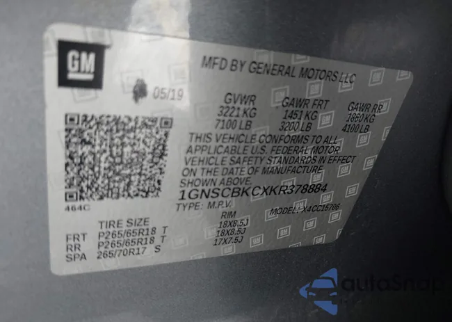 1GNSCBKCXKR378884: 42972497