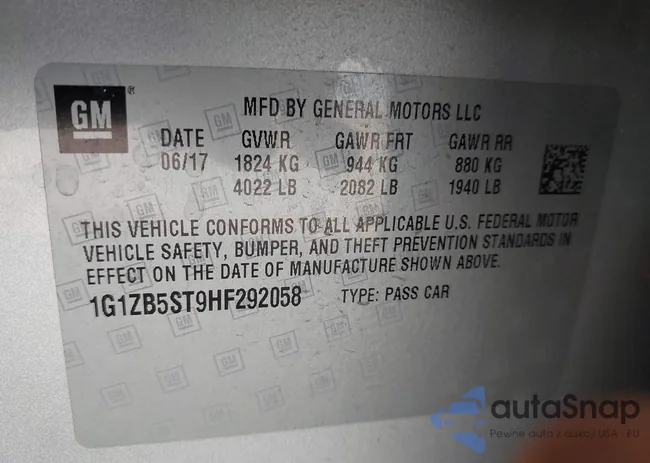 1G1ZB5ST9HF292058: 42972604